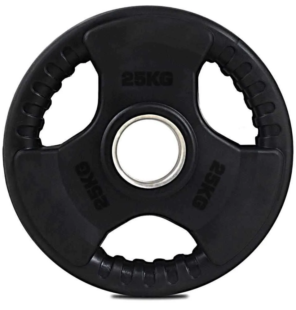 Olympic 2" Tri-Grip Rubber Encased Weight Plate 2.5kg - Black