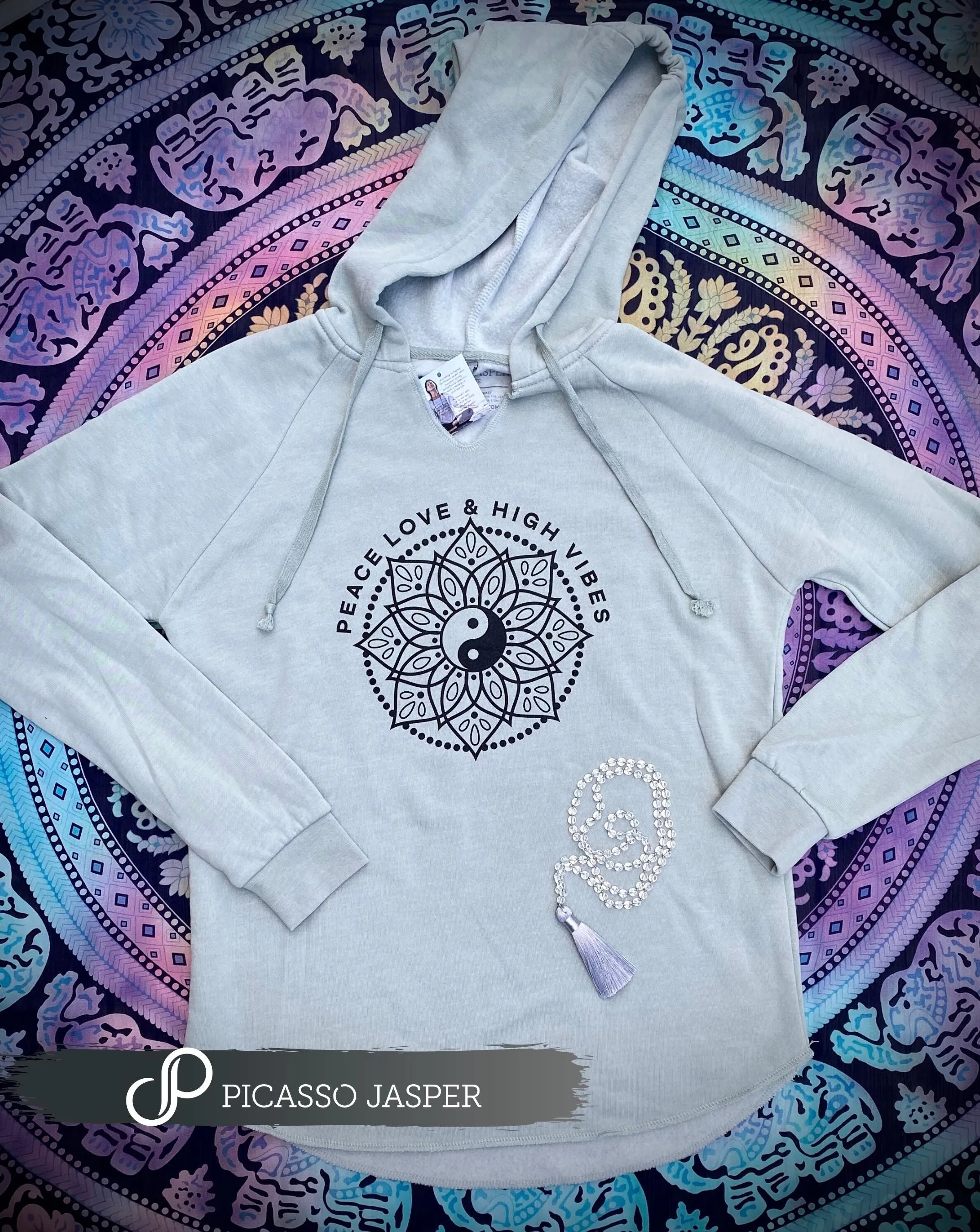 Peace Love & High Vibes Yin Yang Sweatshirt   Jogger    Crystal, Sweatshirt Bundle!