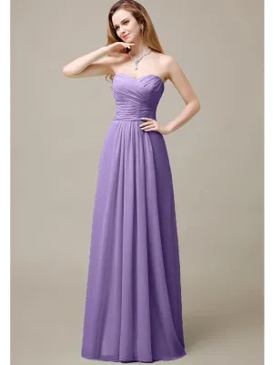 Pretty Chiffon A-line Sweetheart Floor-Length Bridesmaid Dresses