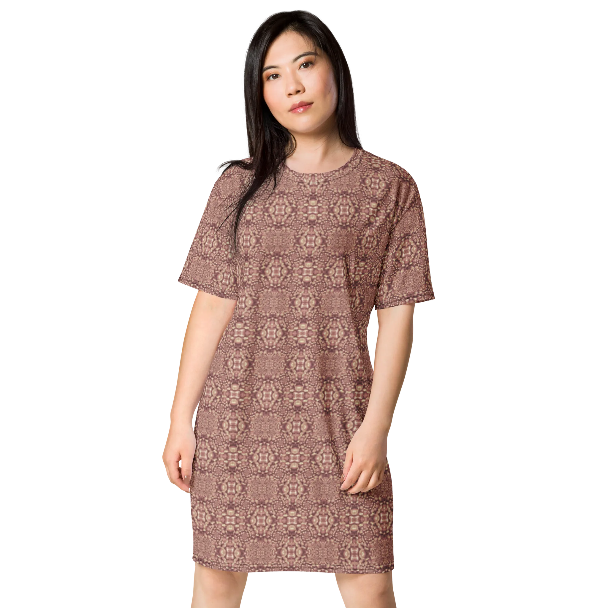 Recursia Indranet T-Shirt Dress In Pink