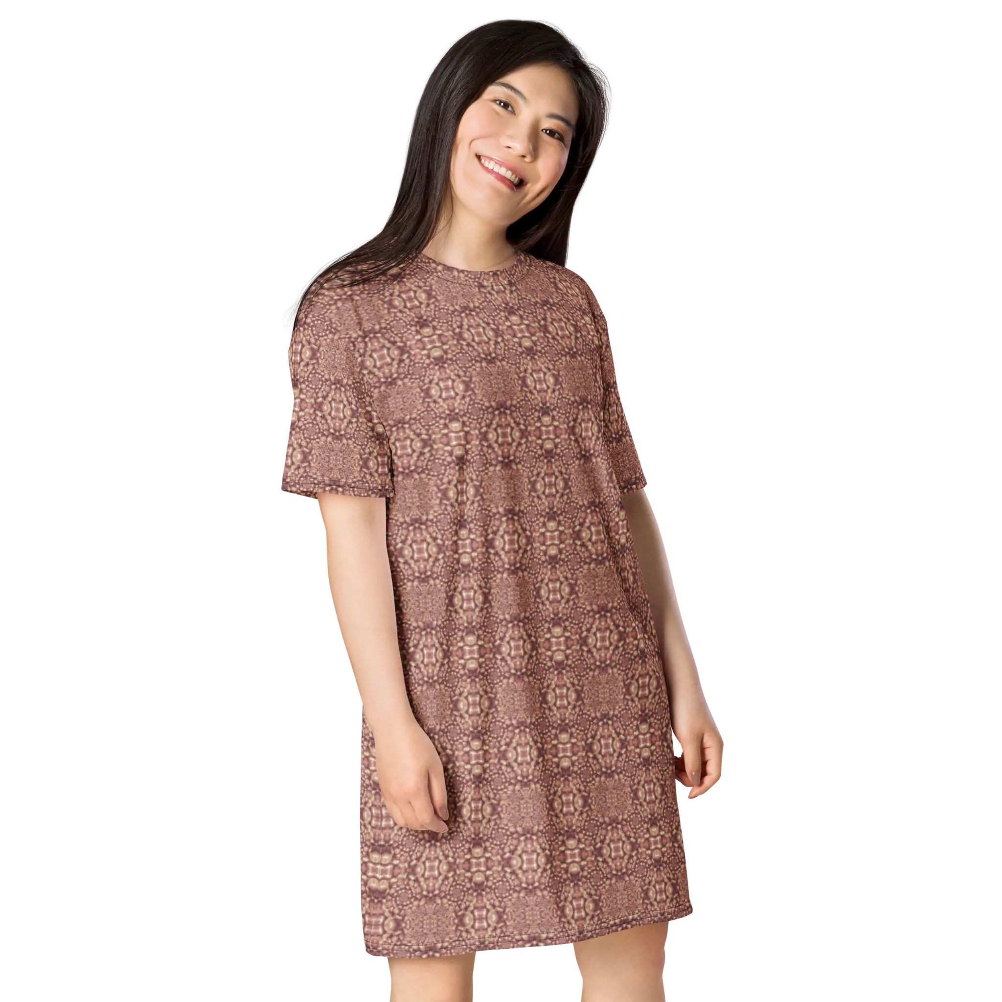 Recursia Indranet T-Shirt Dress In Pink