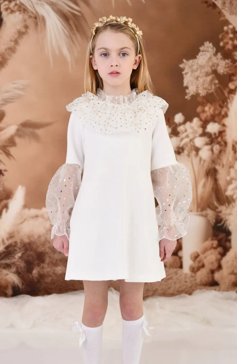 Rochy AW24 - Girls Glitter Tulle A-Line Dress