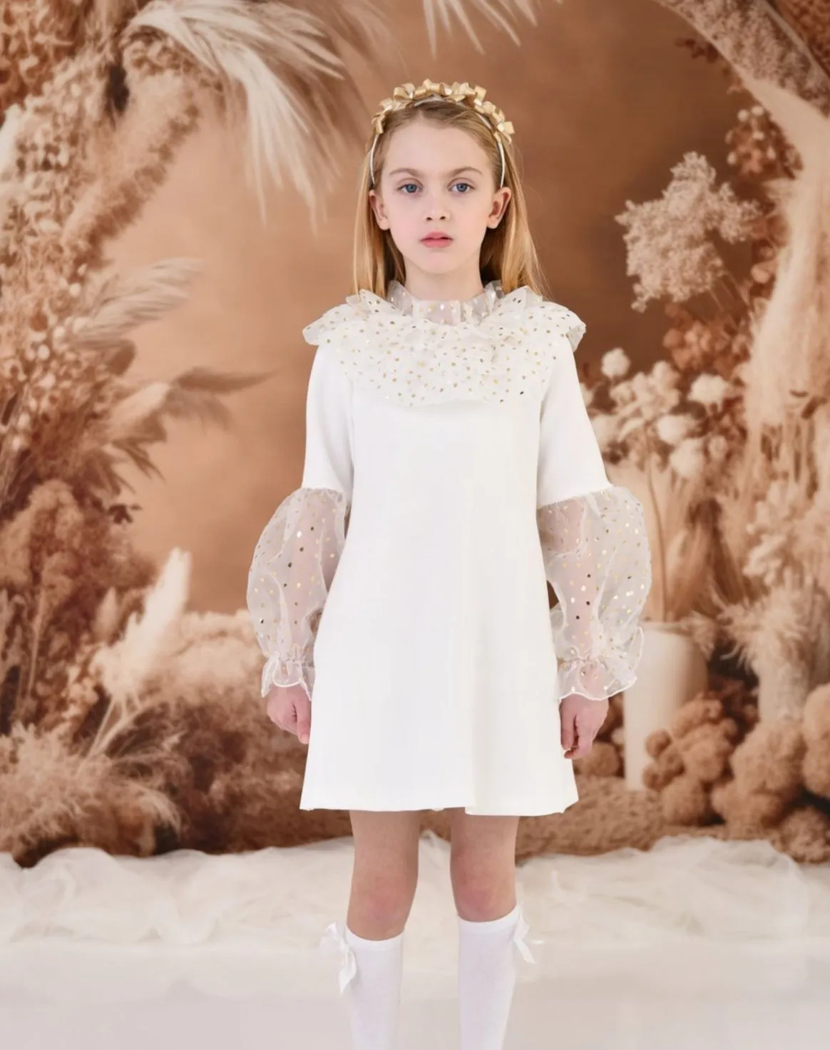 Rochy AW24 - Girls Glitter Tulle A-Line Dress