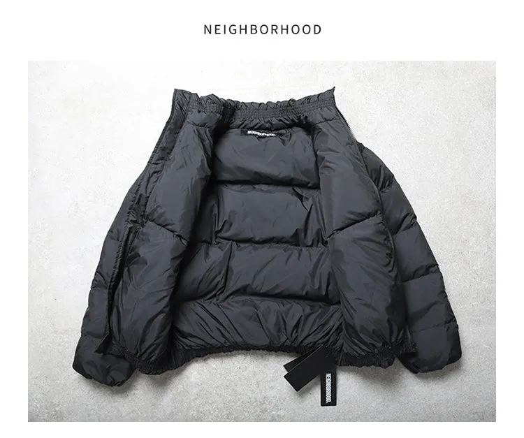 Self-made NEIGHBORHOOD Jacket Embroidered Casual Down Long-Sleeve 90% Down Coats