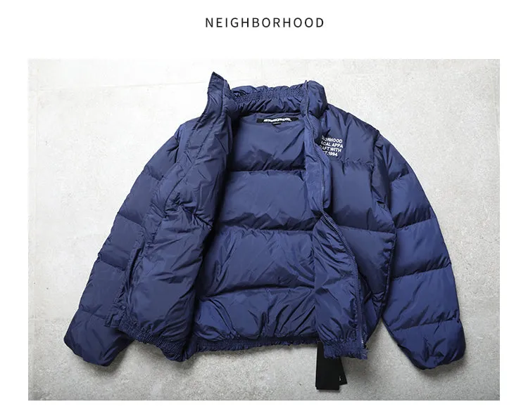 Self-made NEIGHBORHOOD Jacket Embroidered Casual Down Long-Sleeve 90% Down Coats