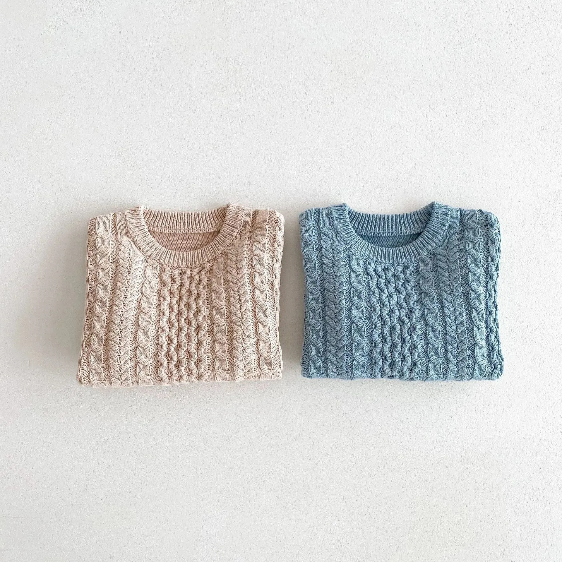 Solid-Color Knit Sweater