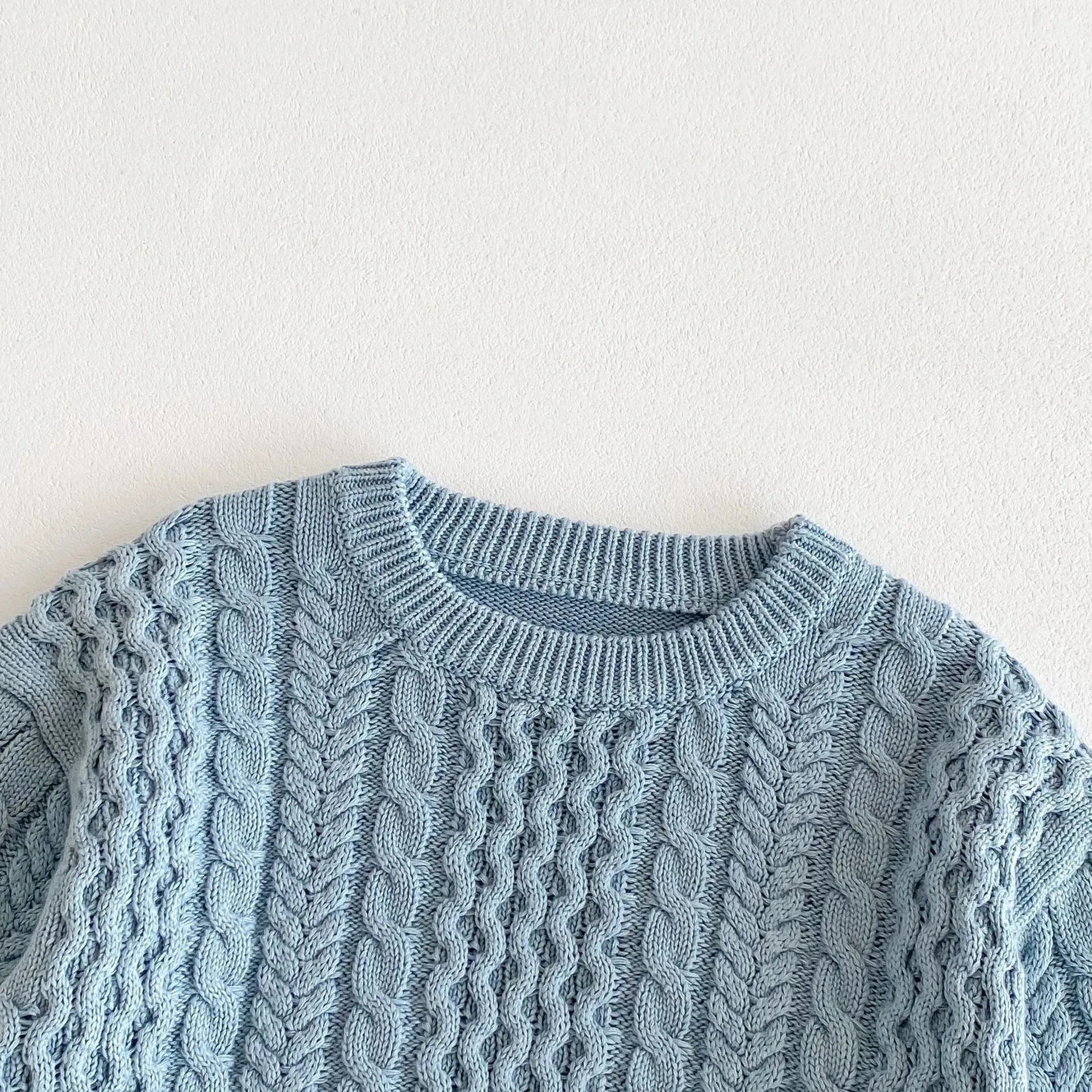 Solid-Color Knit Sweater