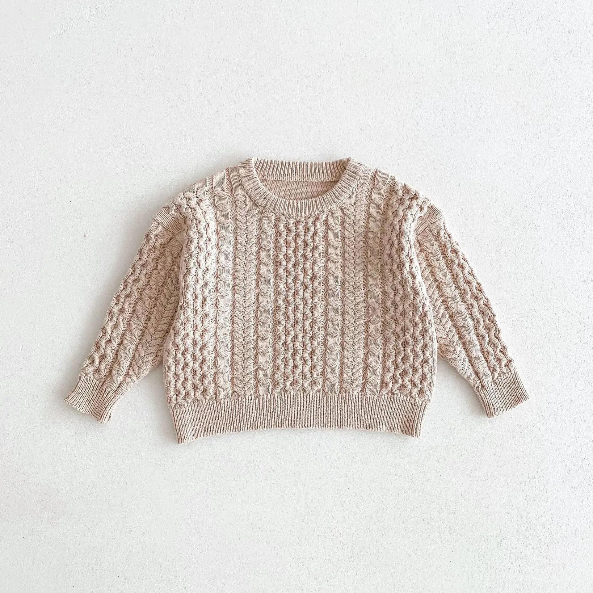 Solid-Color Knit Sweater