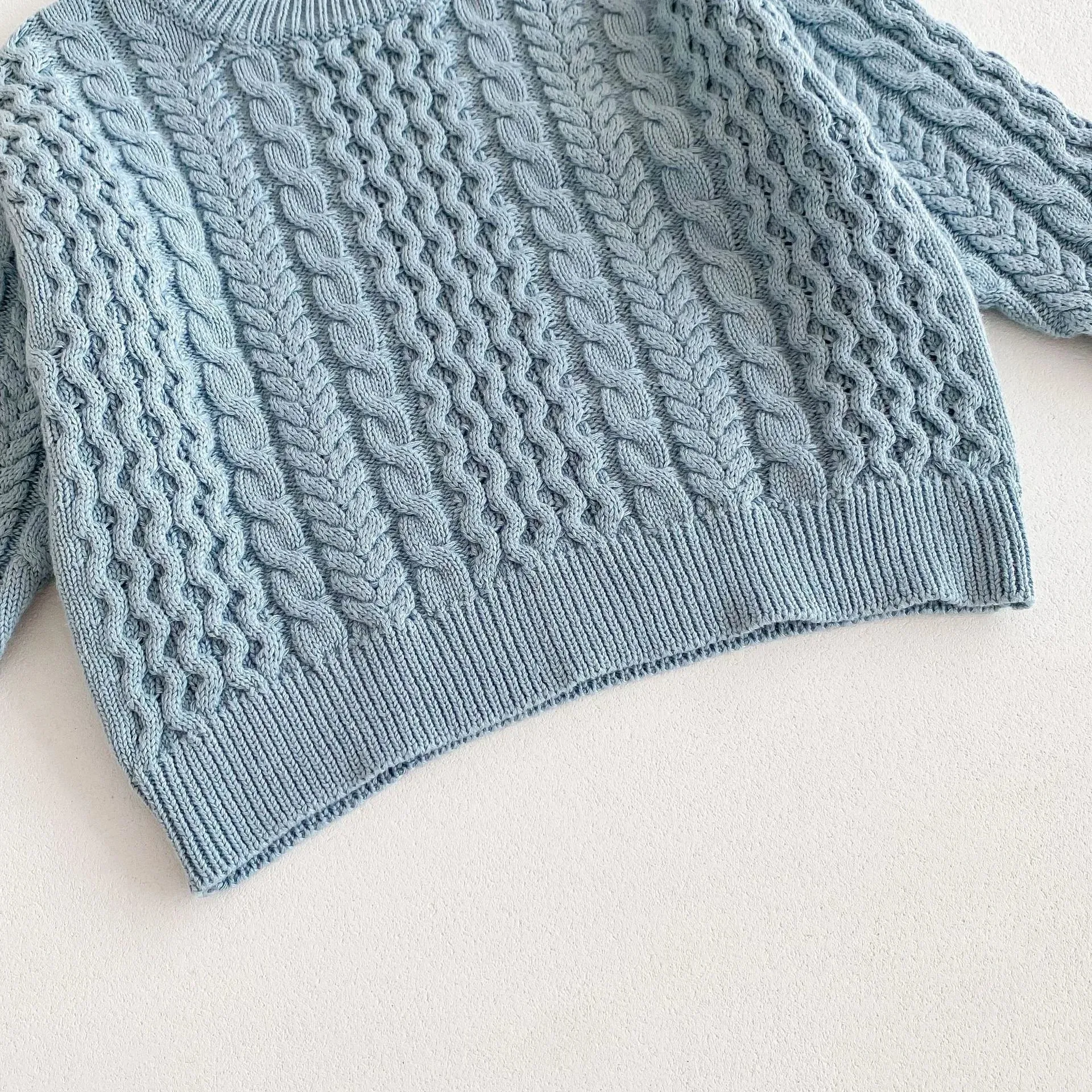 Solid-Color Knit Sweater