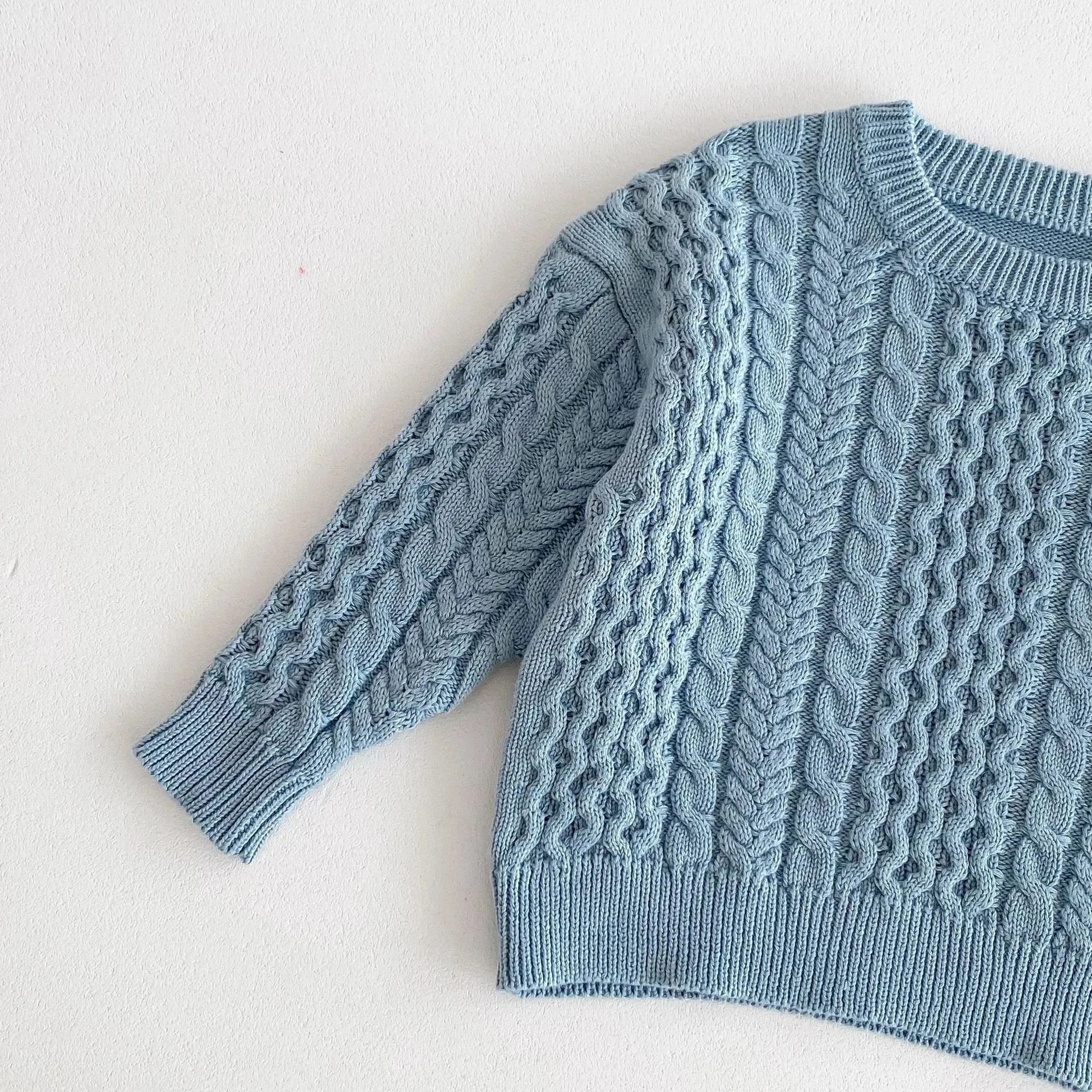 Solid-Color Knit Sweater