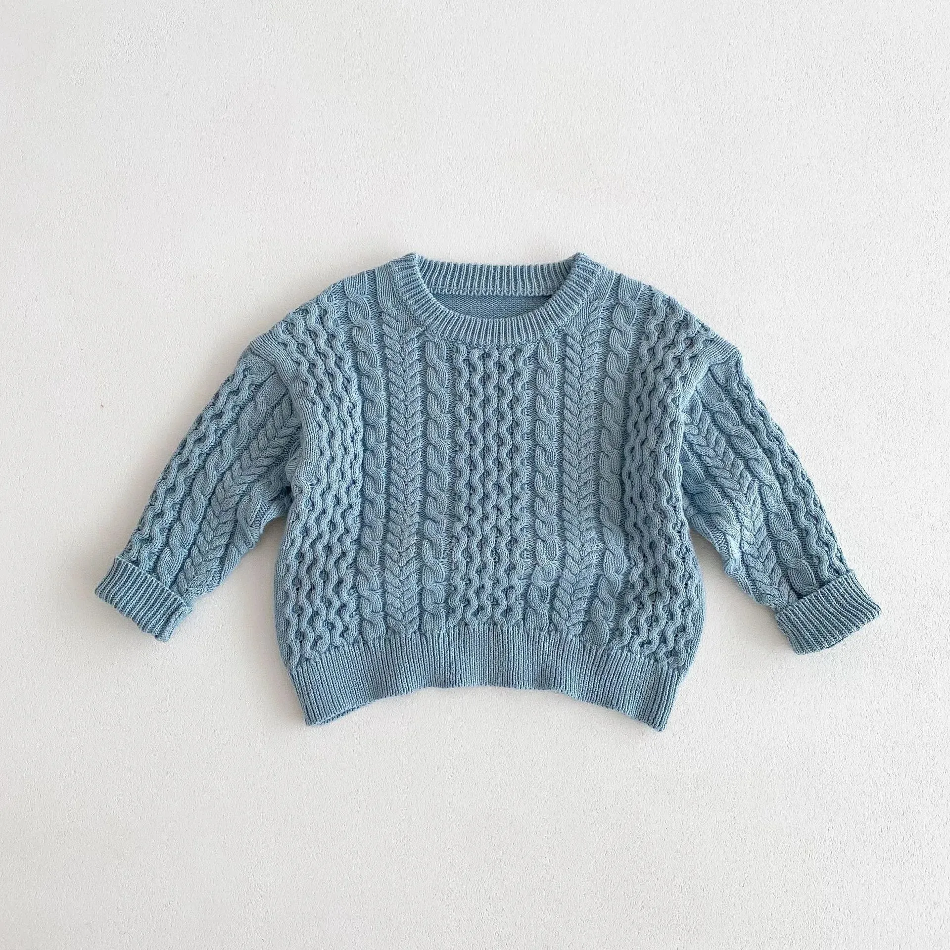 Solid-Color Knit Sweater