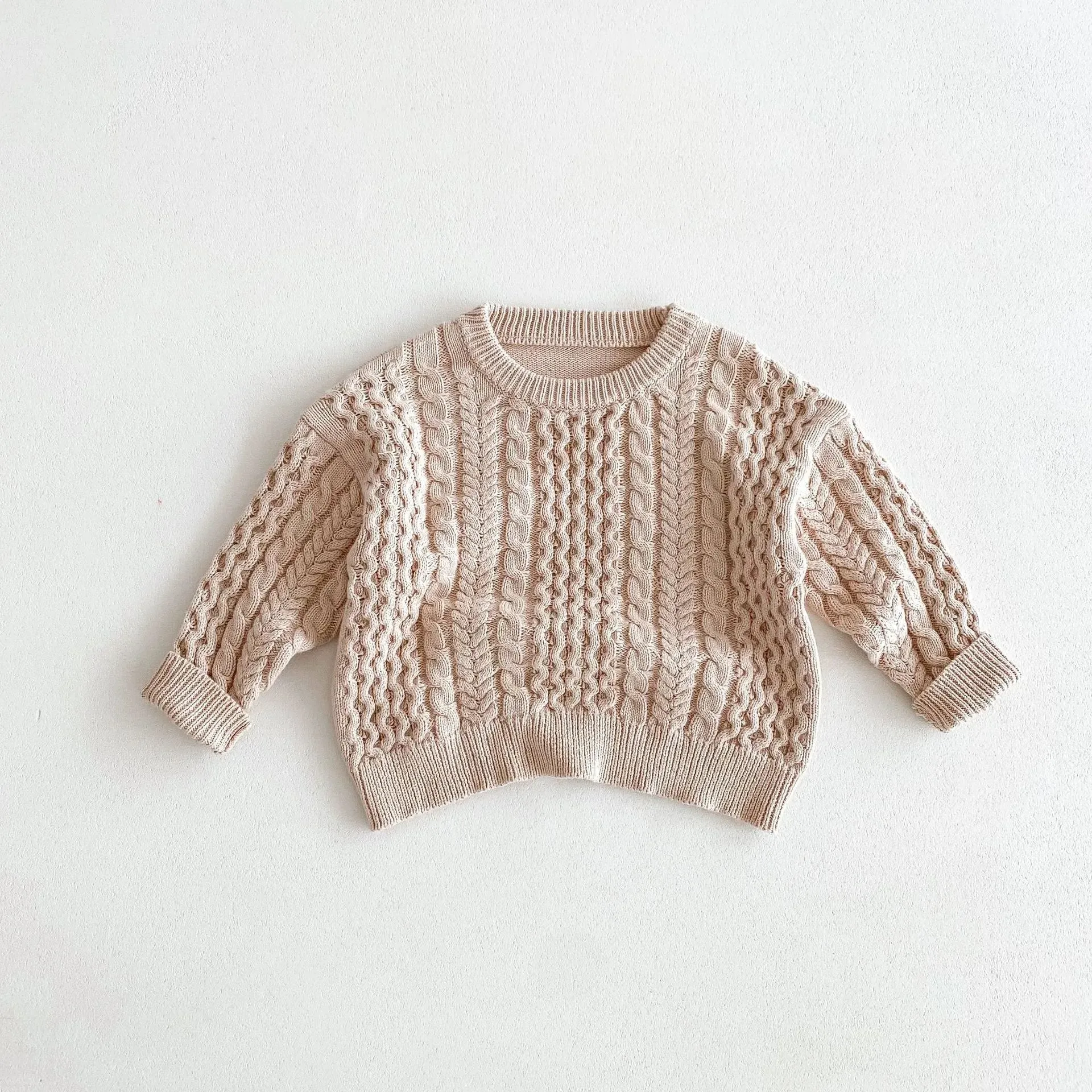 Solid-Color Knit Sweater