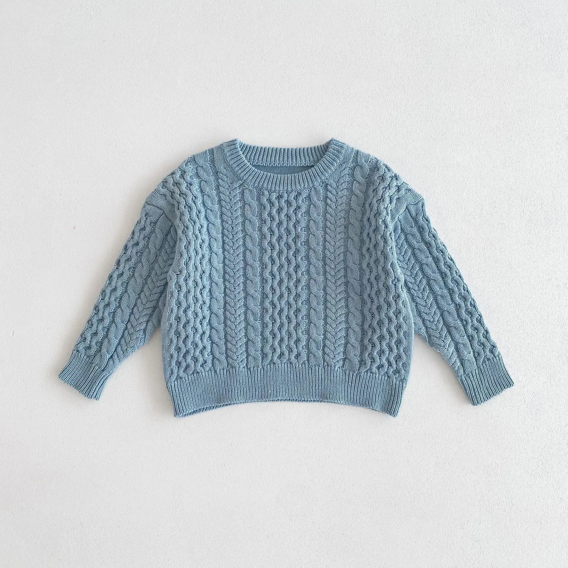 Solid-Color Knit Sweater