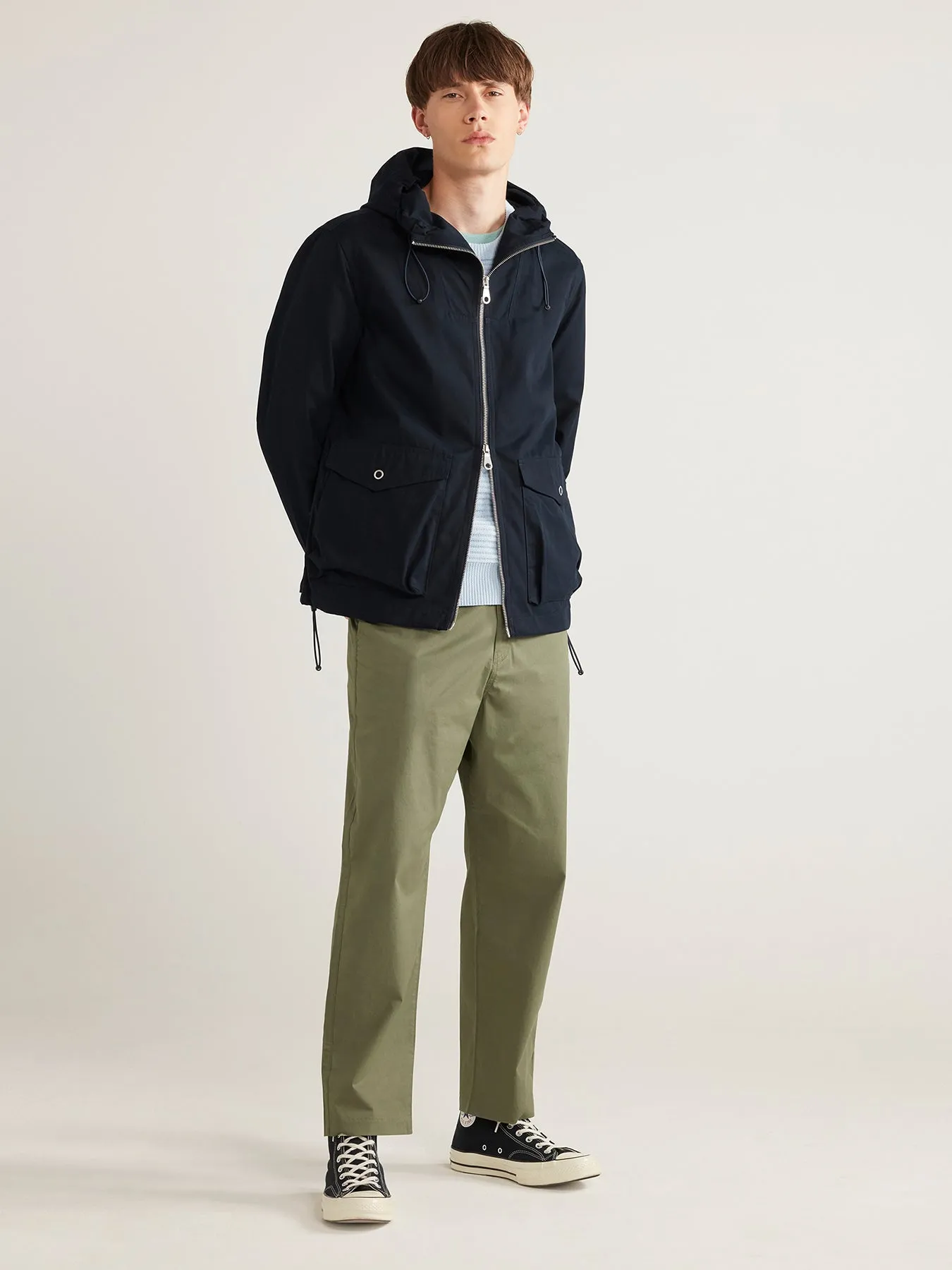 Spike Parka Jacket In True Navy