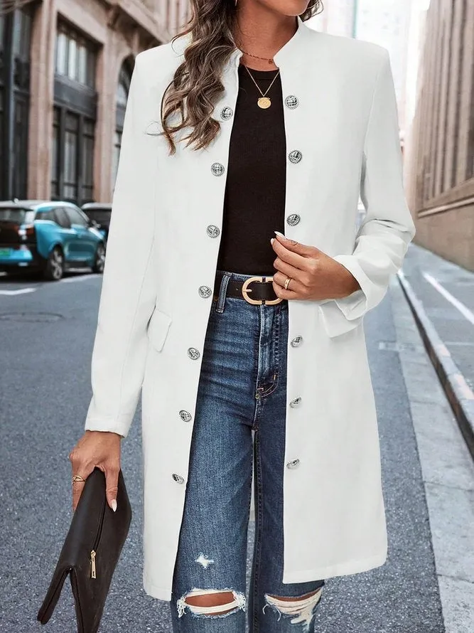 Stylish Long Sleeve White Jacket