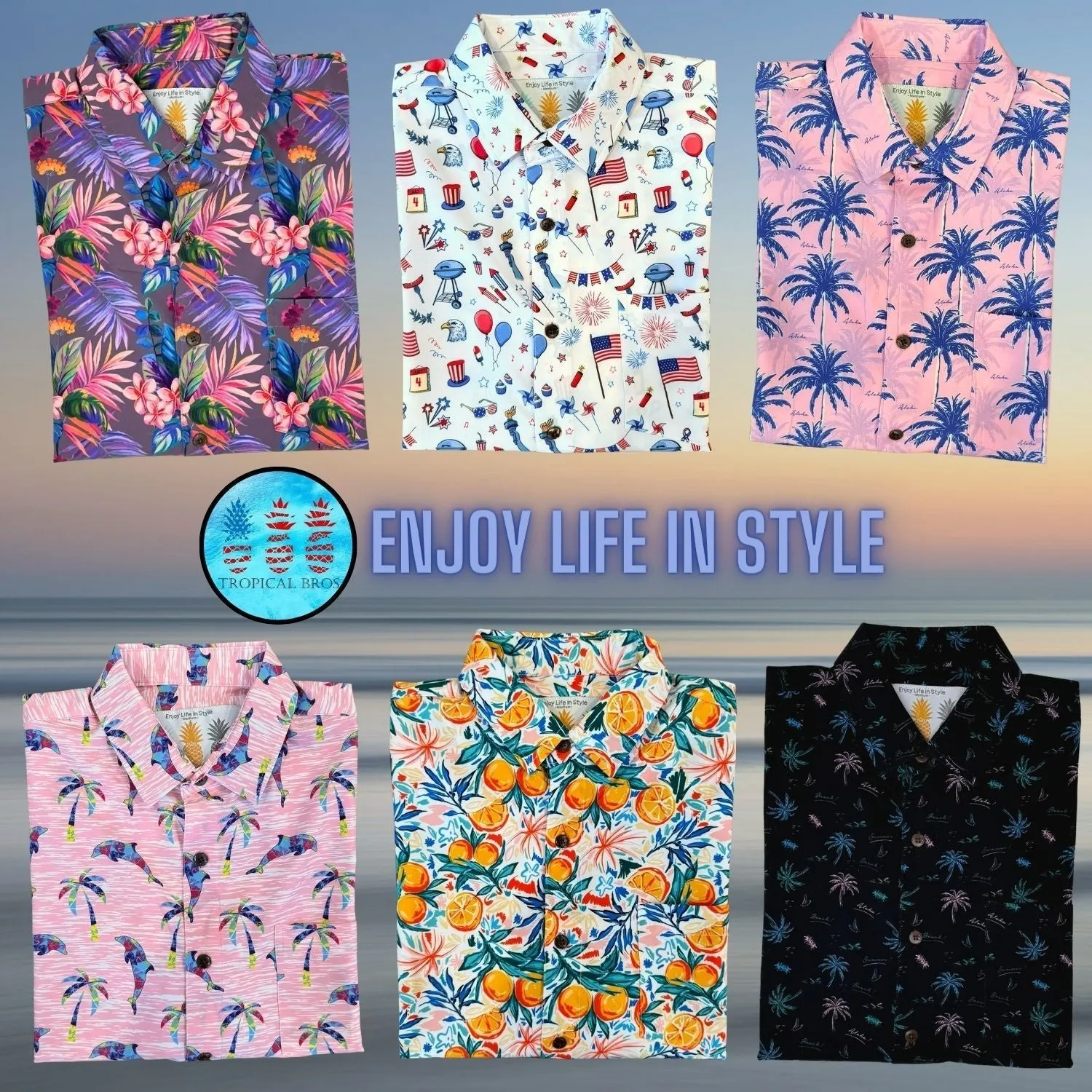 Super Stretch - Dolphin Paradise Hawaiian Shirt