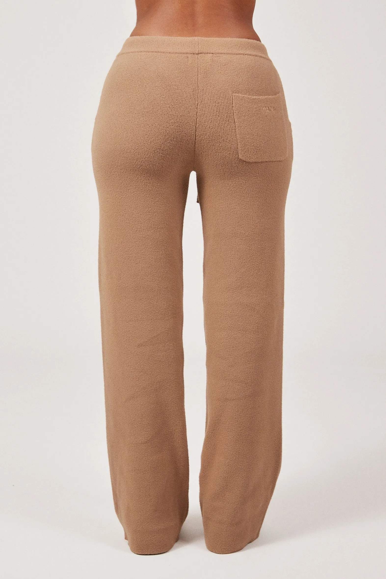 The Mars Soft Knit Straight Leg Joggers - Mocha