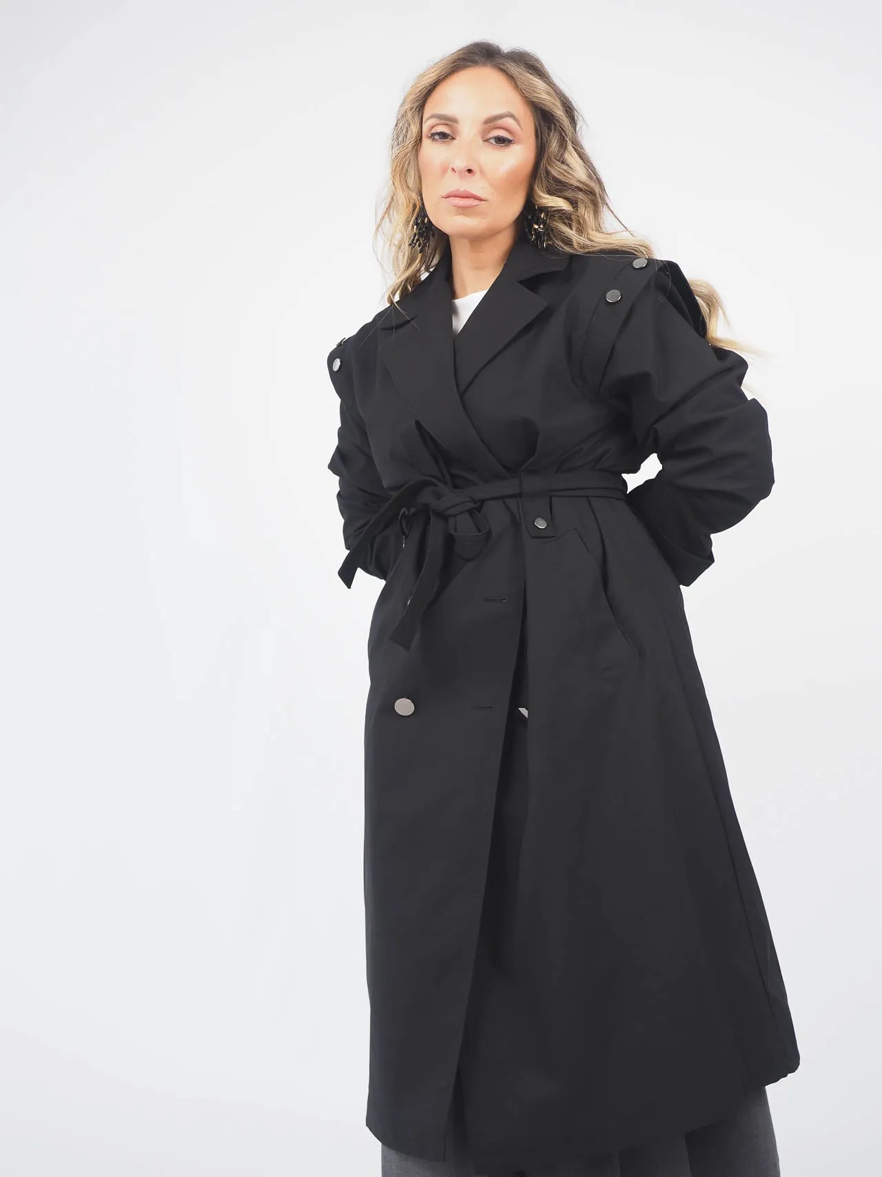 Trench Coat Com Botões